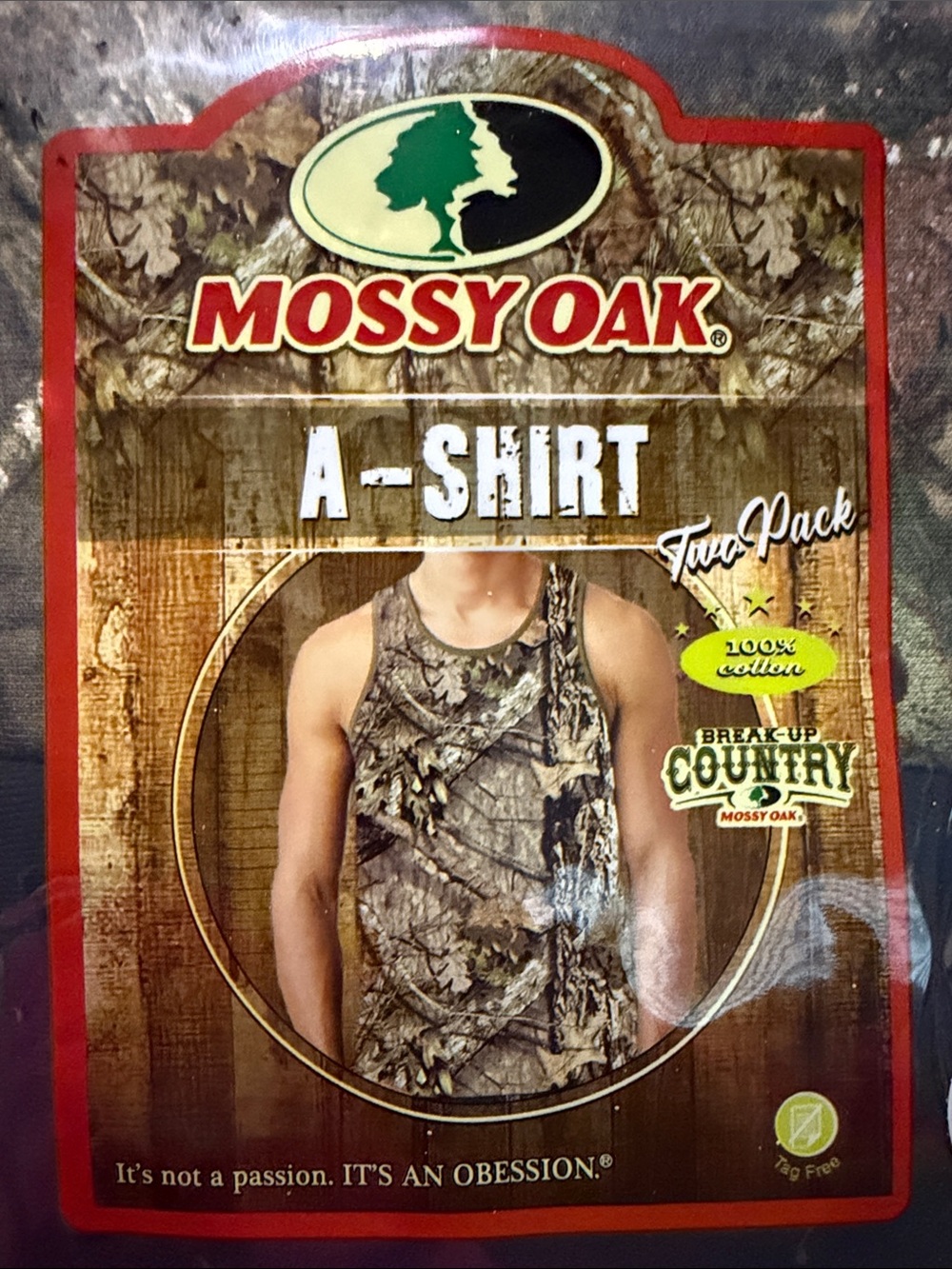 Mossy Oak Men’s Two-Pack Tank Tops — 1 Camouflage & 1 Black